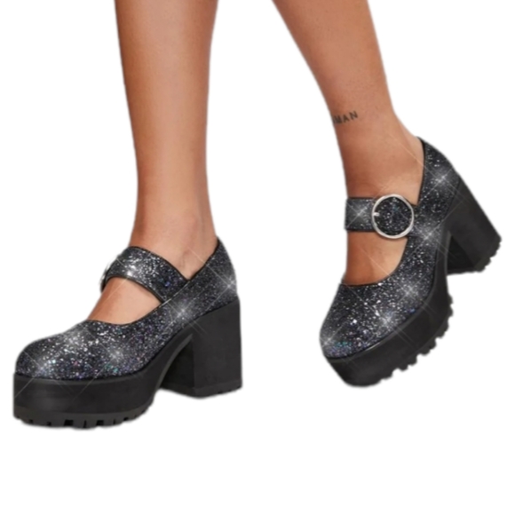 Dolls Kill | Shoes | Trickz N Treatz Sparkle Damnation Platform Mary Janes  | Poshmark
